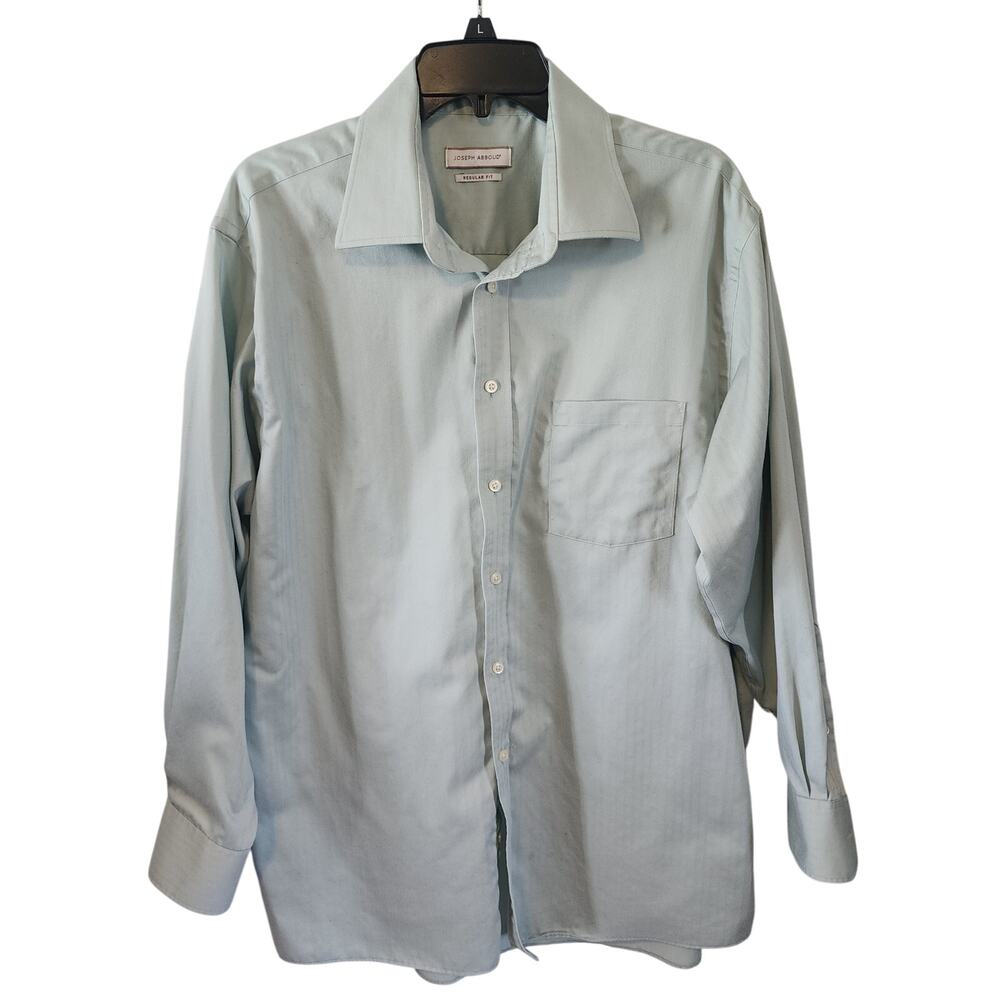 Joseph Abbound Blue Long Sleeve Button Up Men's Shirt Size 17 32/33 Regular‎ Fit